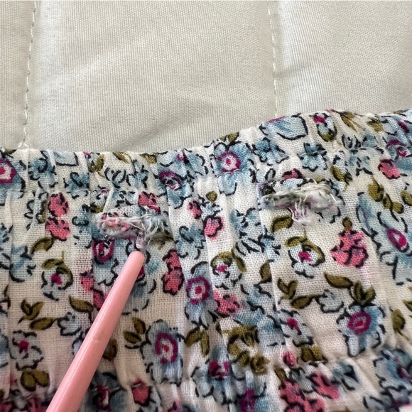 Shabby Chic Medium Floral Flowy Lined Cotton Mini Casual Comfy Stretch Skirt - Picture 8 of 11